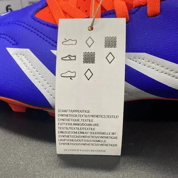 Adidas Predator Club FxG J IF6426 NEW Mens 6 blue orange - Picture 10 of 12